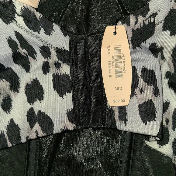 NWT 36D Victoria Secret Gray Leopard Bustier - Picture 4 of 12